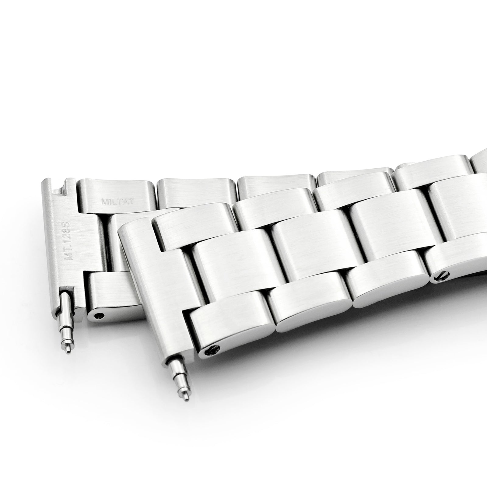 20mm Super Boyer Uhrenarmband, gerades Ende, 316L Edelstahl, gebürstete V-Schließe