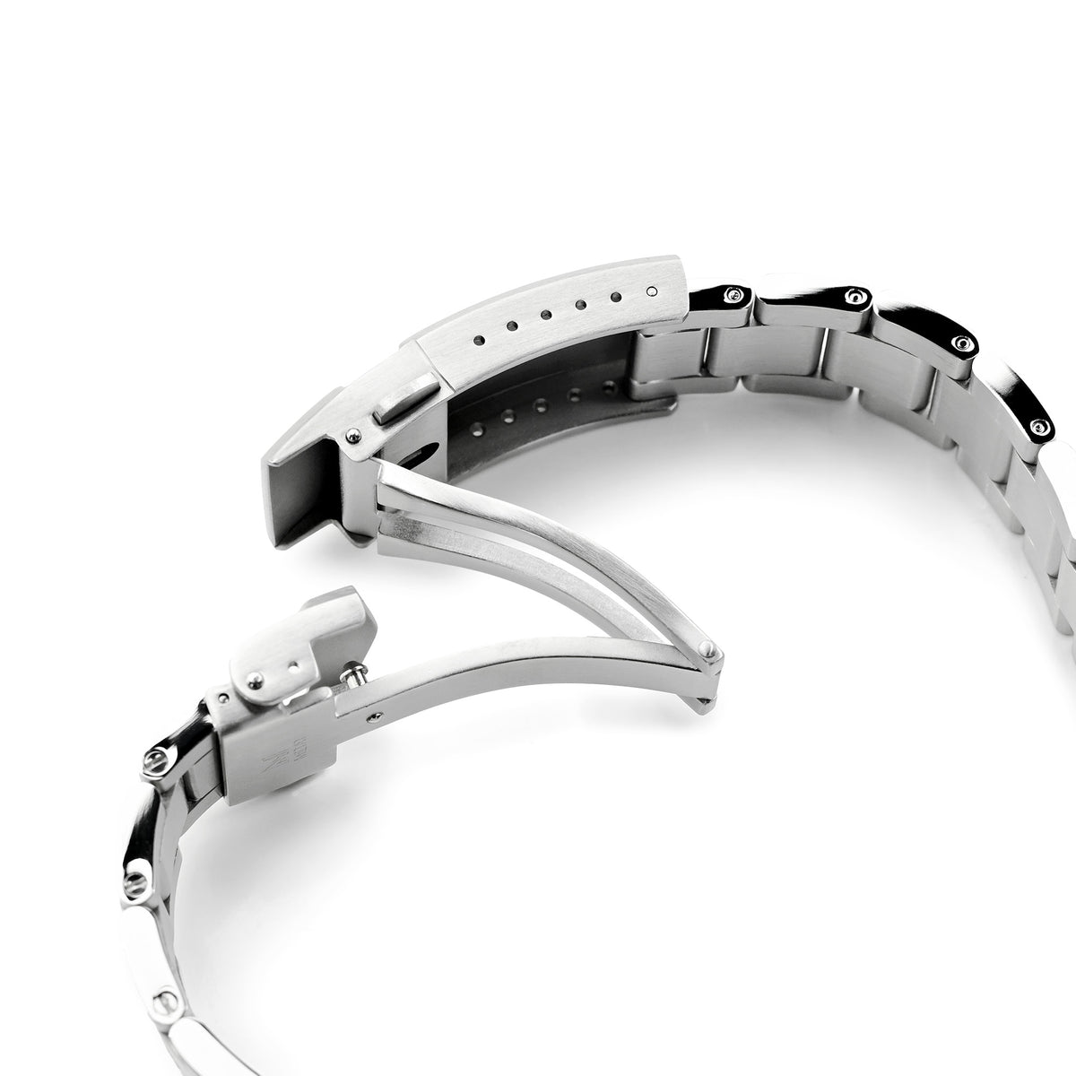 20mm Super Boyer Uhrenarmband, gerades Ende, 316L Edelstahl, gebürstete V-Schließe