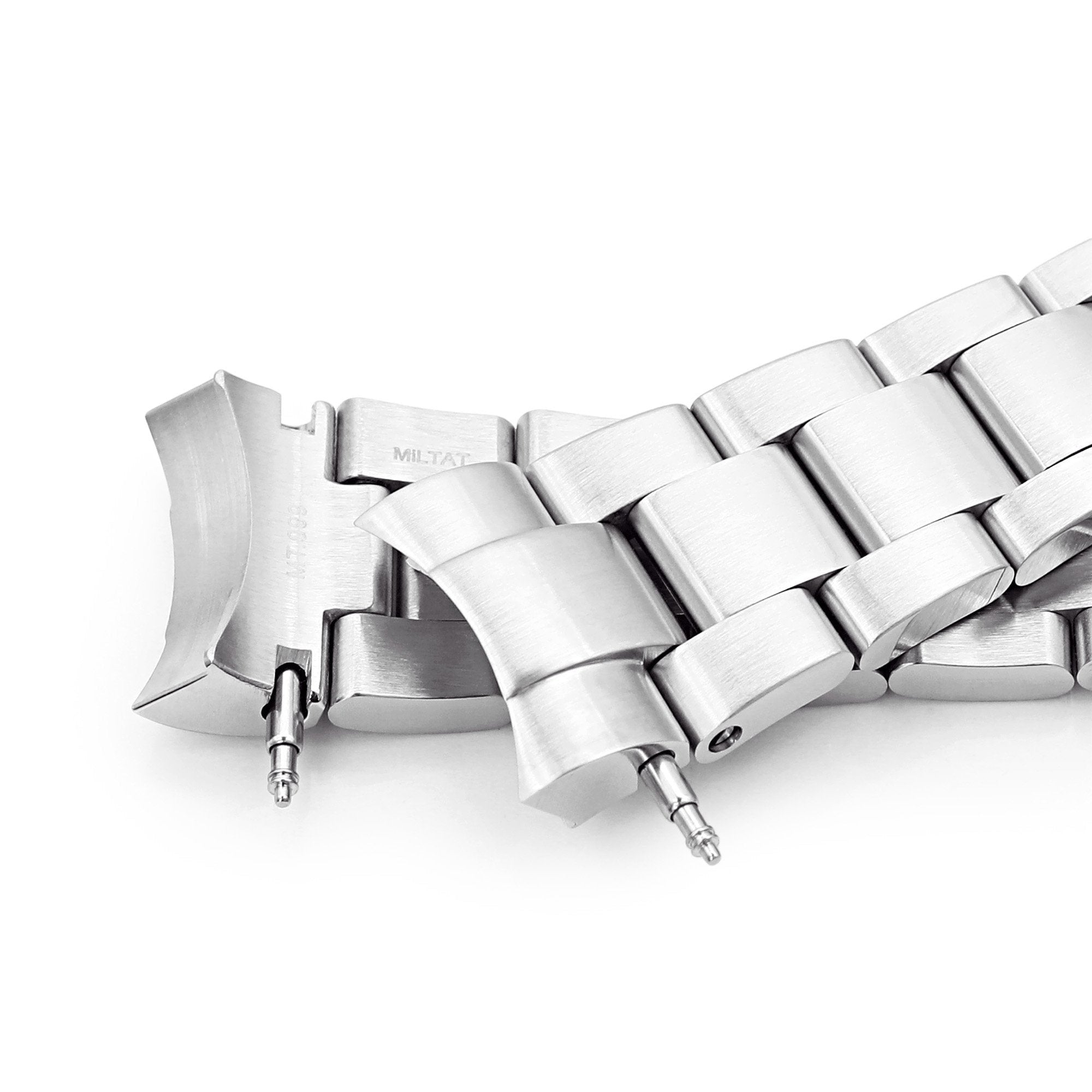 20mm Super-O Boyer Watch Band for TUD BB58, 316L Stainless Steel Brushed Turning Clasp