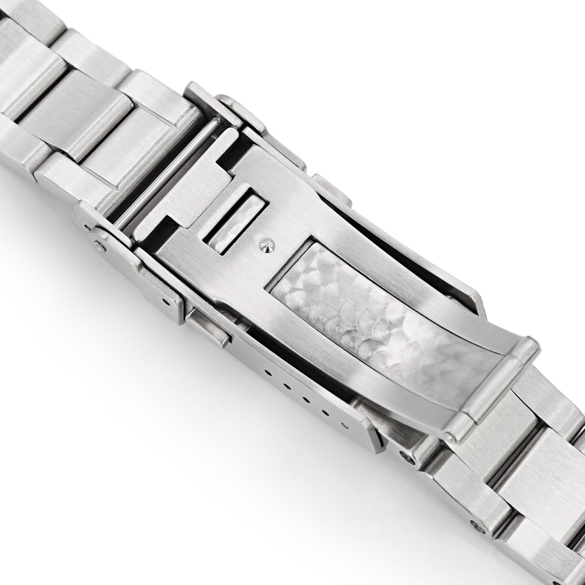 20mm Super-O Boyer Watch Band for TUD BB58, 316L Stainless Steel Brushed Turning Clasp