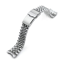 20mm Super-JUB II Watch Band for Orient Mako 40, 316L Stainless Steel Brushed Baton Diver Clasp