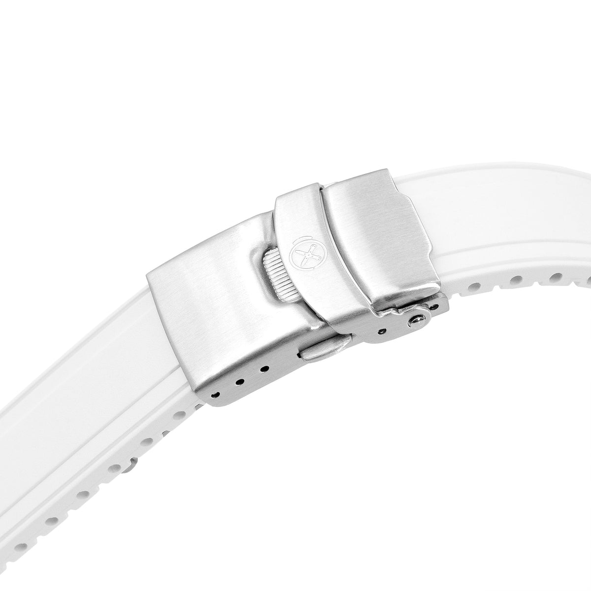 StrapXPro - SX2B Rubber Strap for New Seiko 5 Sports 40mm SRPE Series, White Strapcode watch bands