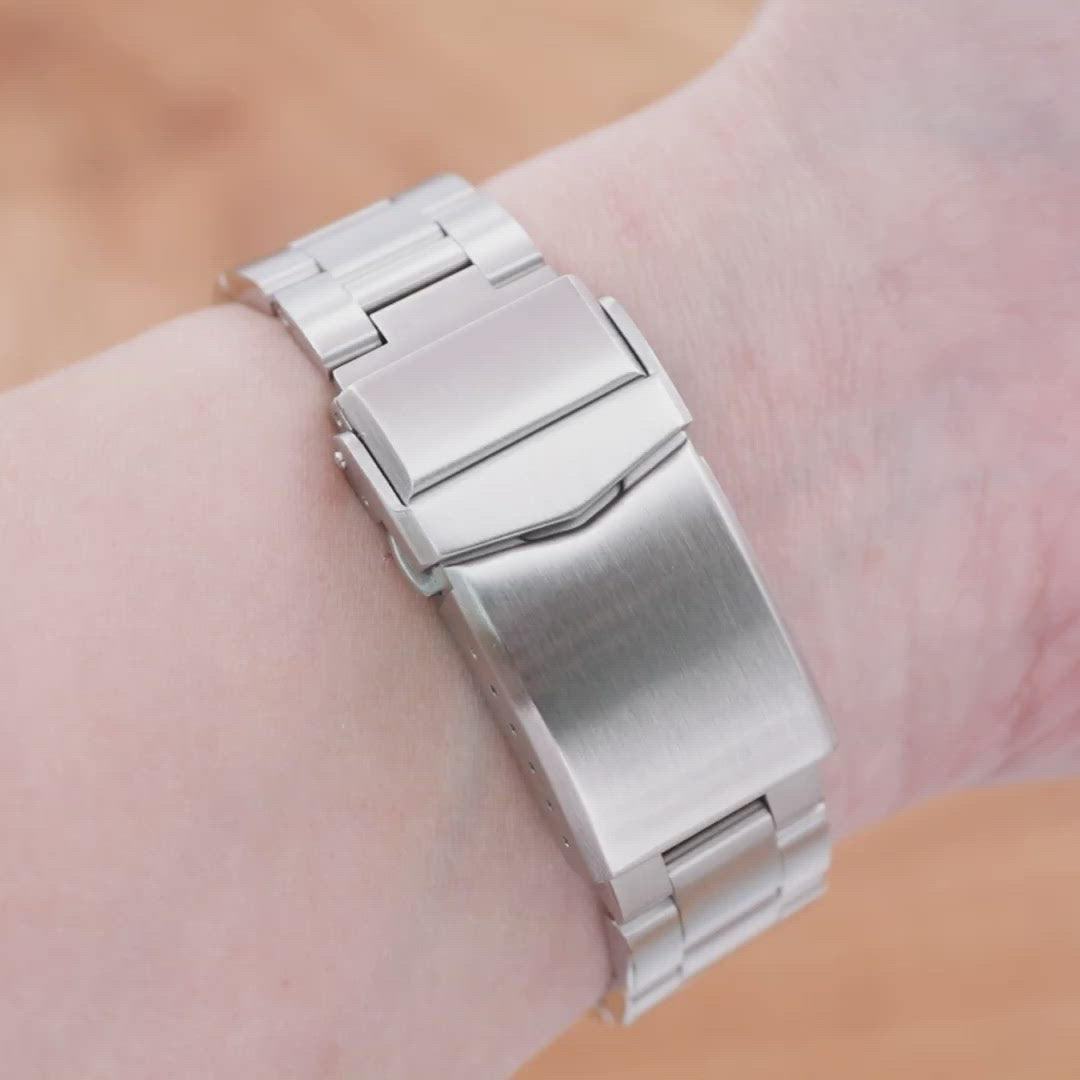 Bracelet montre Super-O Boyer 20mm pour Seiko Mini Turtles SRPC35 SBDY109 SBDY085, acier inoxydable brossé, boucle déployante V Diver