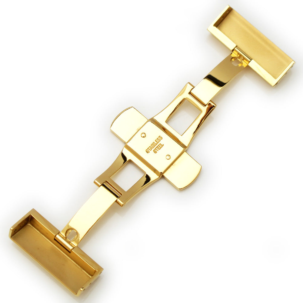 20mm 22mm 24mm Deployment Buckle Clasp IP Gold Stainless Steel with Release Button Strapcode Buckles