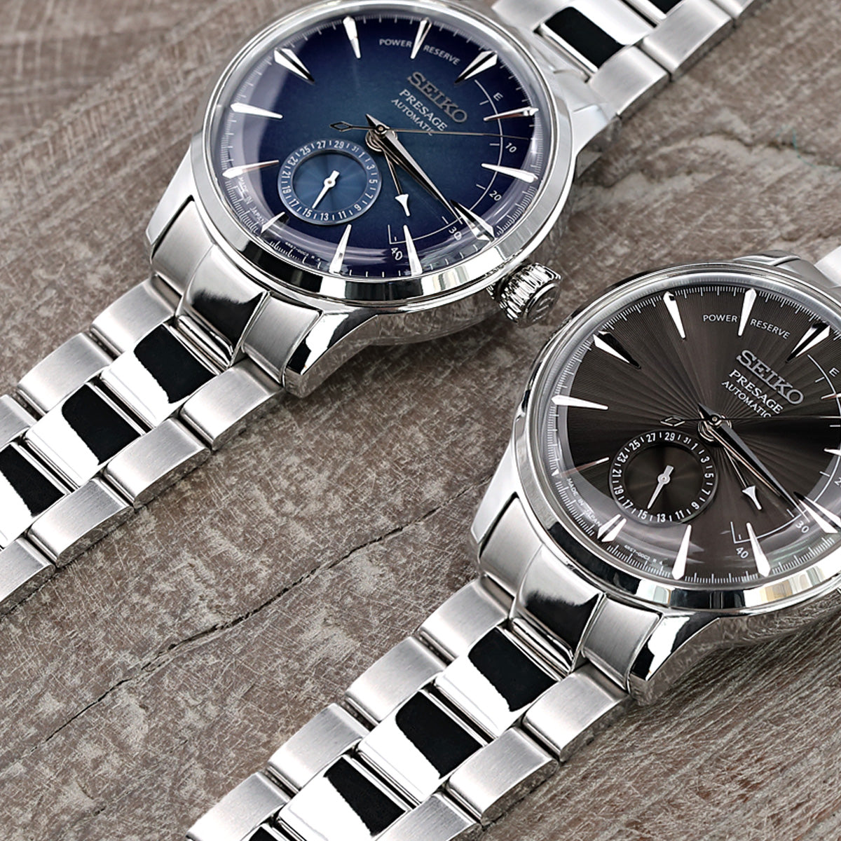 Bracelet Super-O Boyer 20mm pour Seiko Cocktail SRPB41 SSA345 SSA341, acier inoxydable - brossé avec centre poli, boucle V Diver