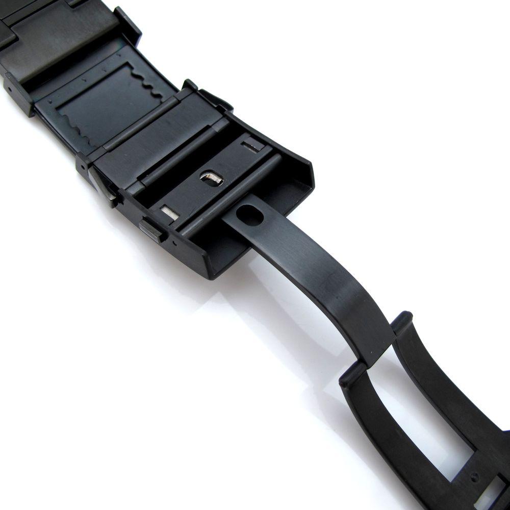 24mm Bandoleer Solid 316L stainless Steel PVD Black Replacement band for Panerai 44mm Strapcode Watch Bands