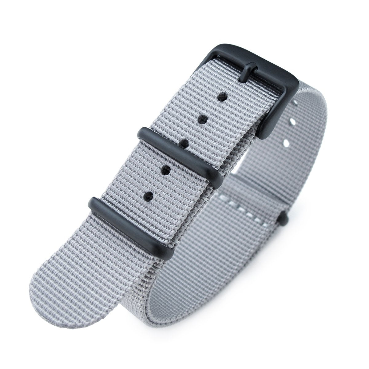 NATO 20mm G10 Military Watch Band Nylon Strap Military Grey PVD Black 260mm Strapcode Watch Bands