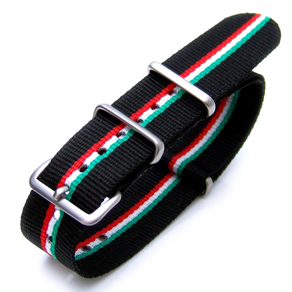 20mm or 22mm NATO Italian Ver. 2 Special Edition Nylon Watch Strap Brush (Italy Hungary) Strapcode Watch Bands
