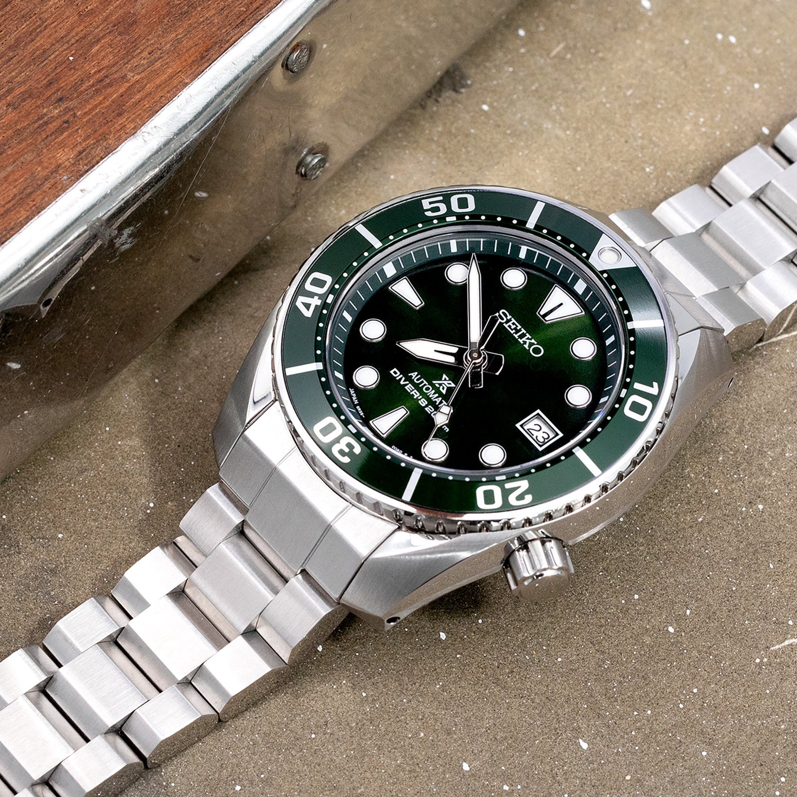 Seiko Prospex Diver 200m SPB103J1 Green Sumo Strapcode Watch Bands