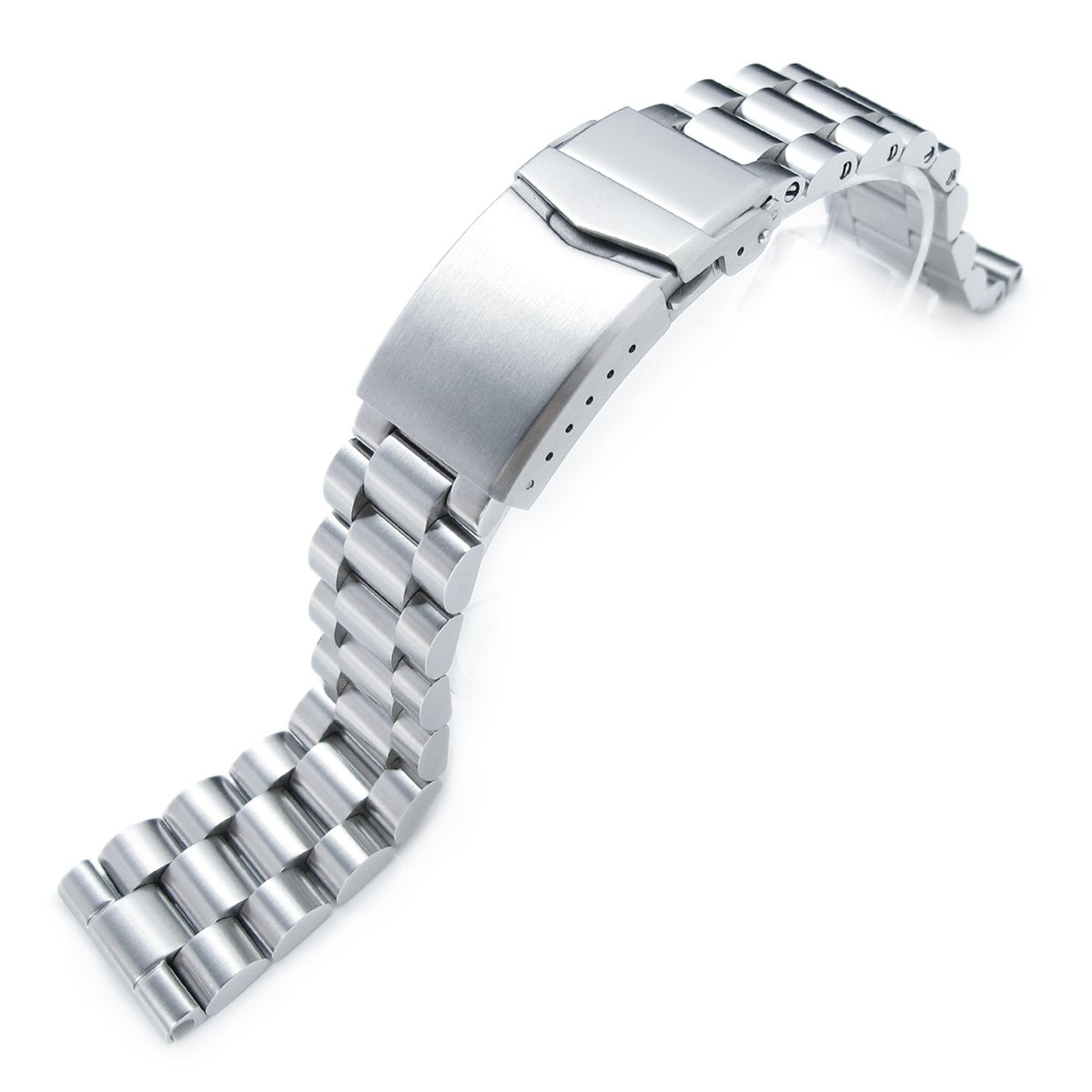 22mm Solid 316L Stainless Steel Endmill Metal Watch Bracelet Straight End V-Clasp Button Double Lock Strapcode Watch Bands