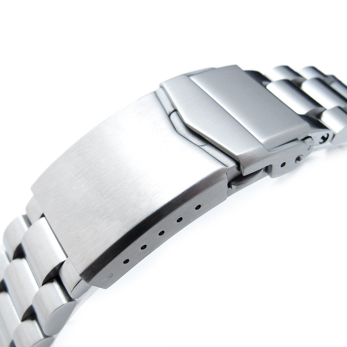 22mm Solid 316L Stainless Steel Endmill Metal Watch Bracelet Straight End V-Clasp Button Double Lock Strapcode Watch Bands