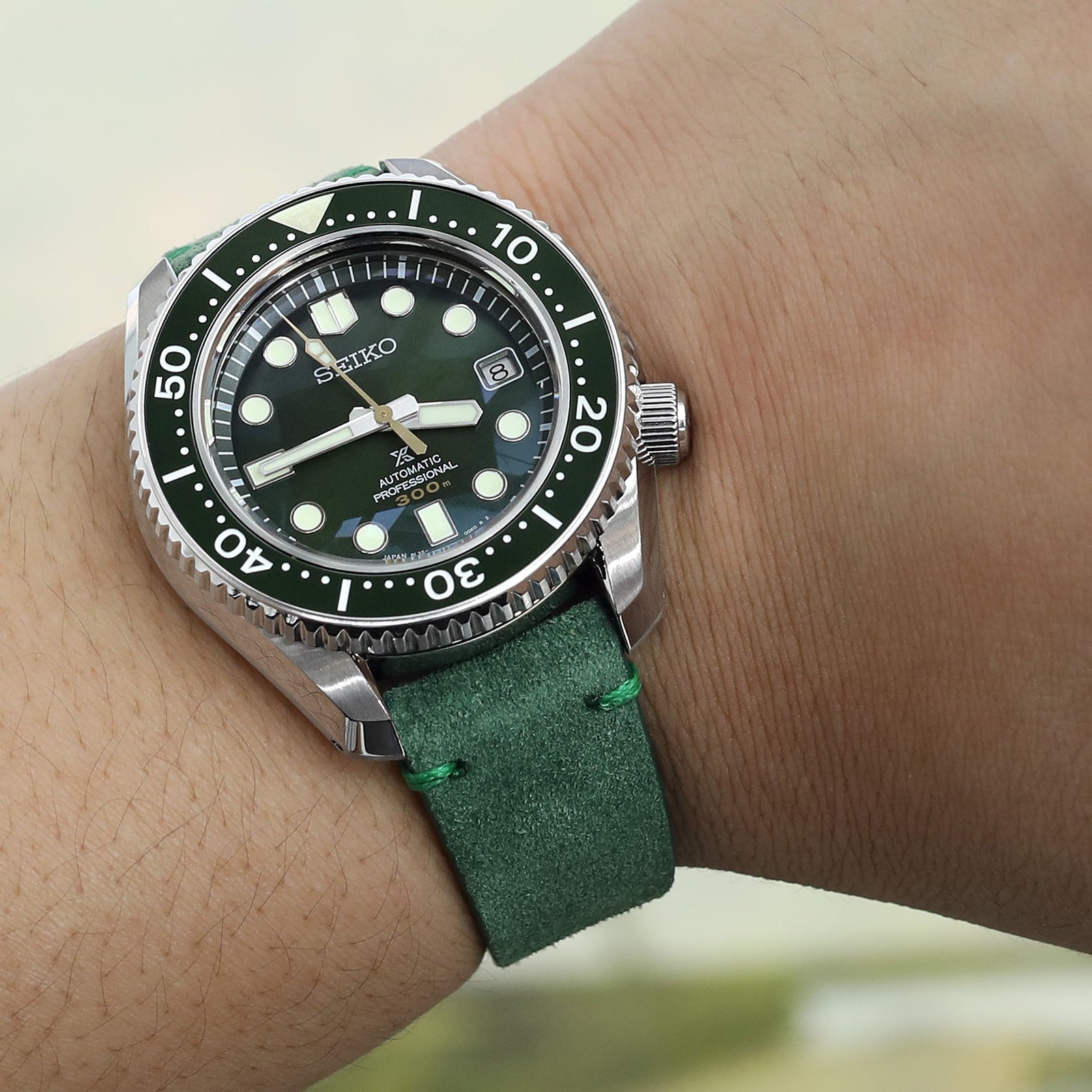 Seiko 1968 Divers 50th Anniversary Deep Forest Green Marine Master SLA019J Strapcode Watch Bands
