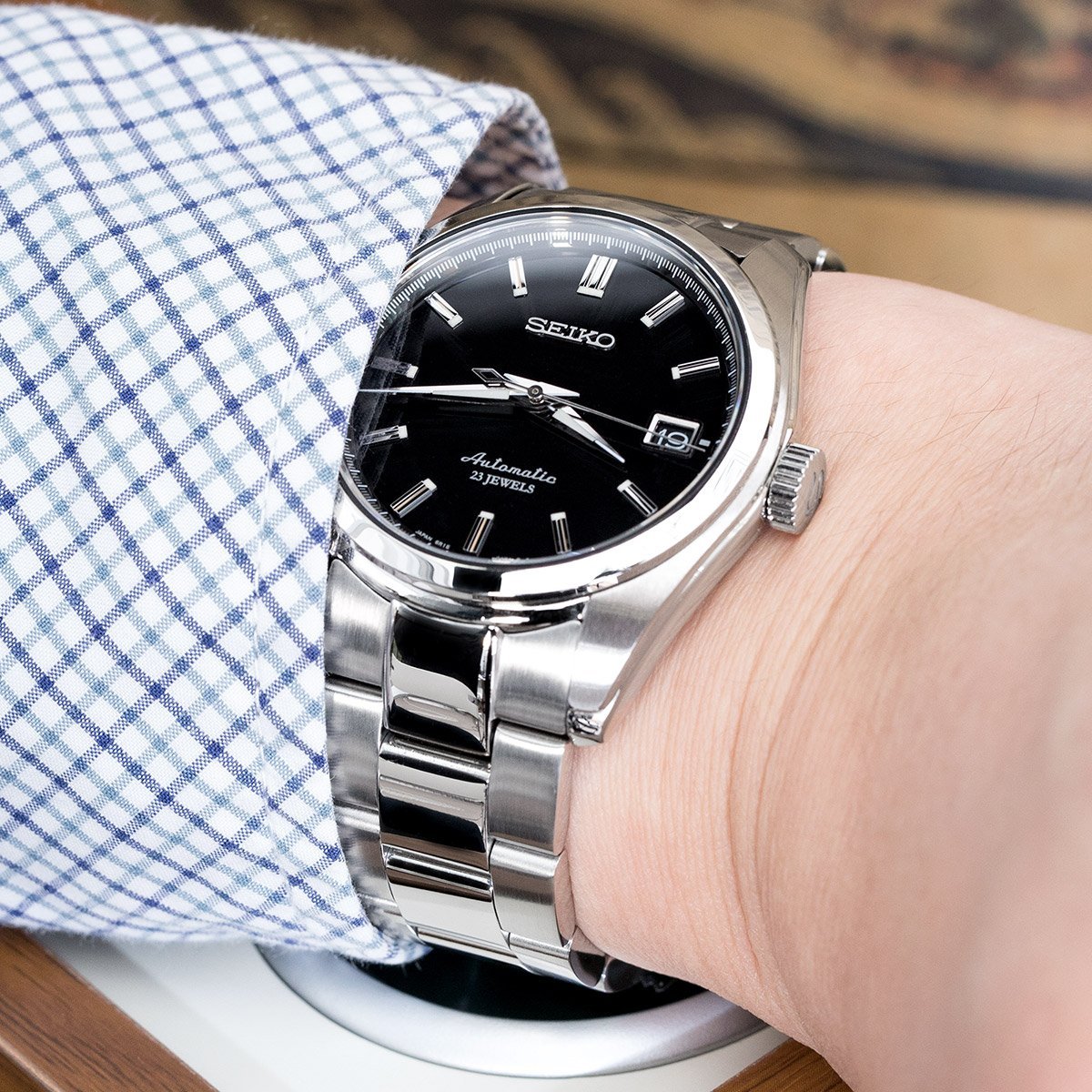 Seiko SARB033 Mechanical Automatic Black Dial Watch Strapcode Watch Bands