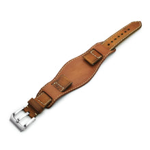 20mm Gunny X MT '74' Light Brown Handmade Quick Release Reversible Bund Leather Strap Strapcode Watch Bands