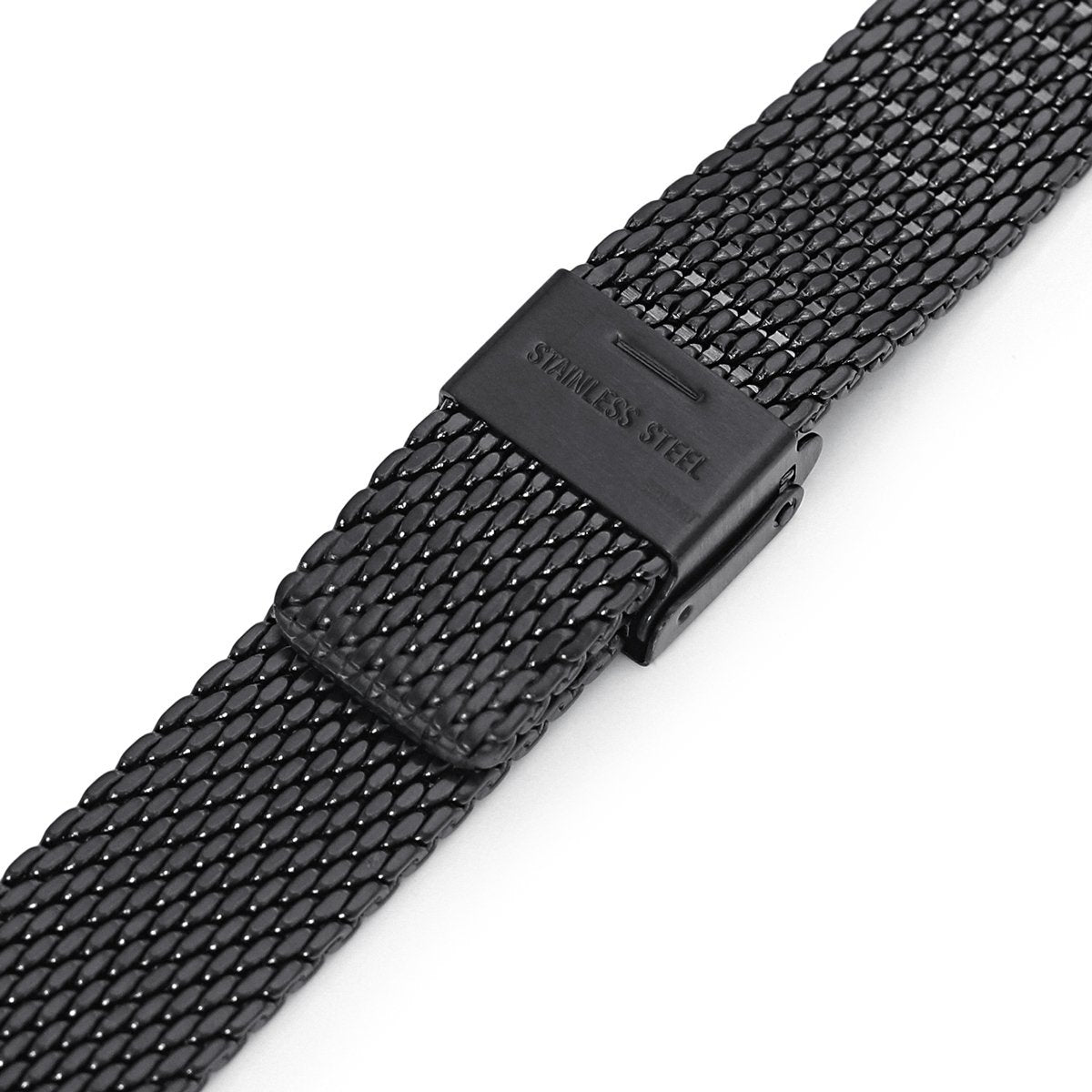 20mm Milanese Bony Wire Mesh Band PVD Black Strapcode Watch Bands