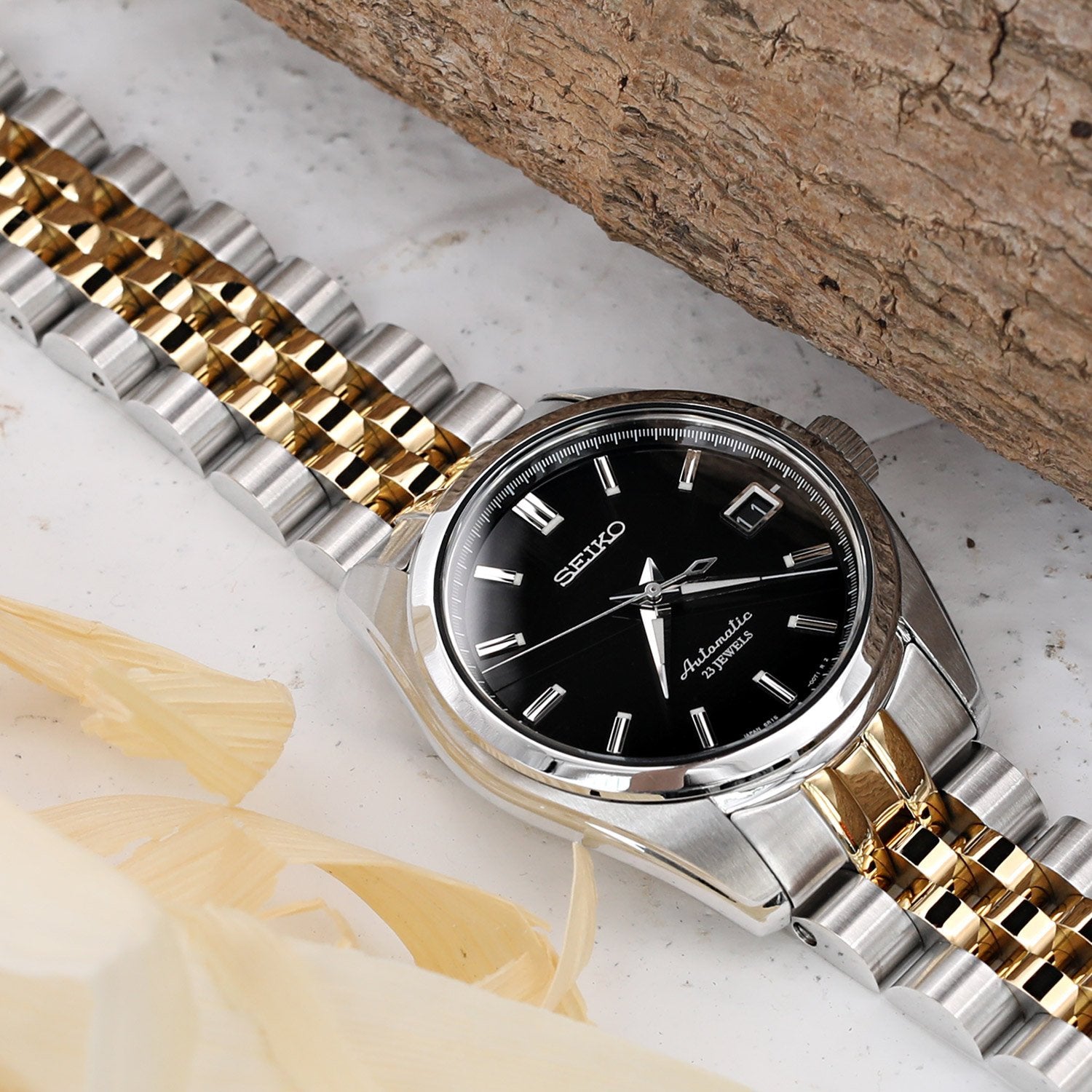 Seiko SARB033 Mechanical Automatic Black Dial Watch Strapcode Watch Bands