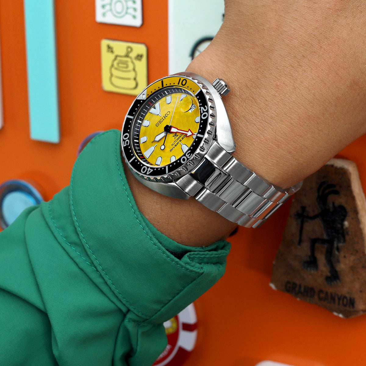 Seiko Zimbe Mini Turtles Yellow Dial SRPD19 Limited Edition Strapcode Watch Bands