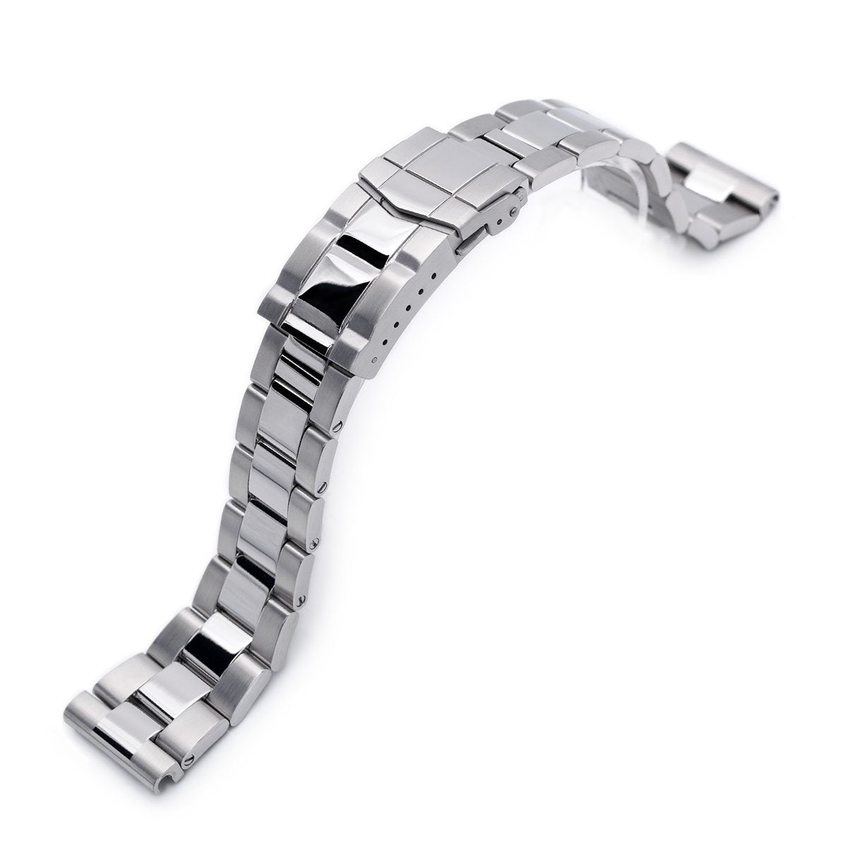 22mm Super-O Boyer watch band universal straight end version Brushed & Polished SUB Clasp Strapcode Watch Bands