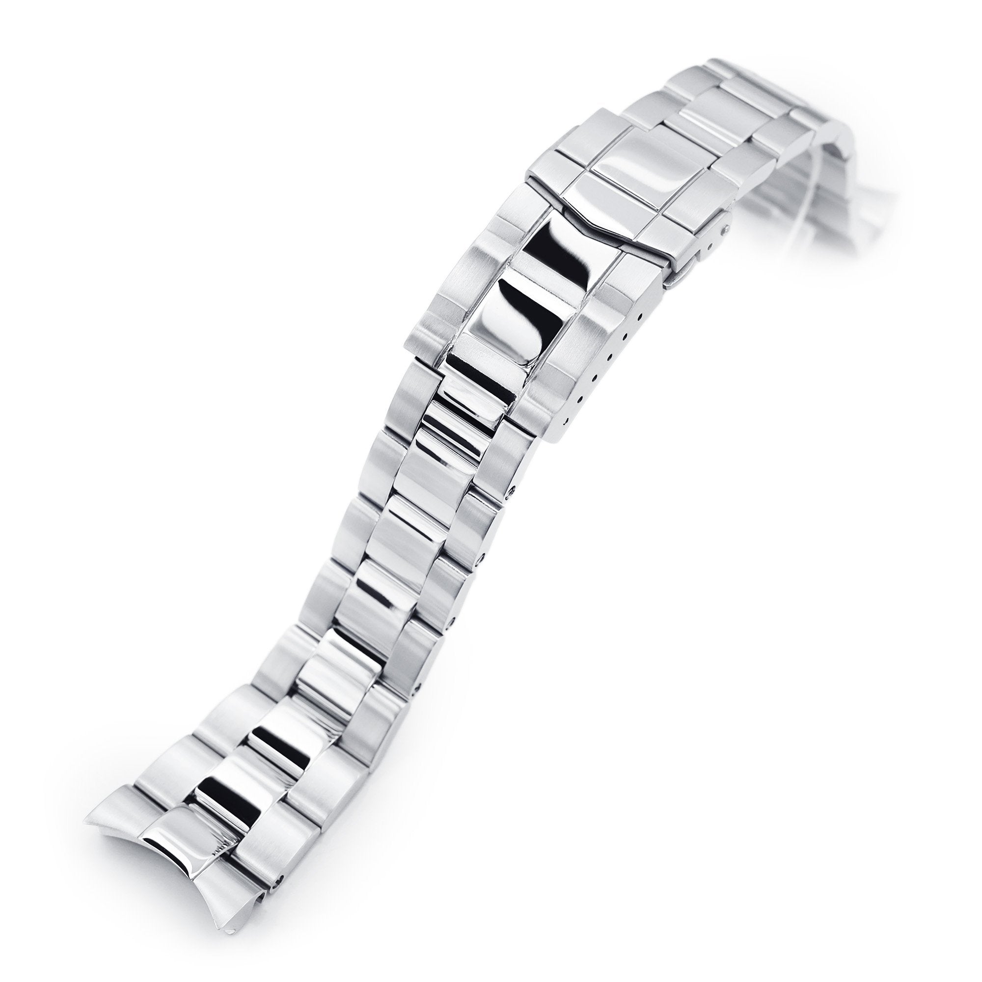 22mm Super-O Boyer 316L Stainless Steel Watch Bracelet for Orient Kamasu Brushed with Polished Center SUB Clasp Strapcode Watch Bands