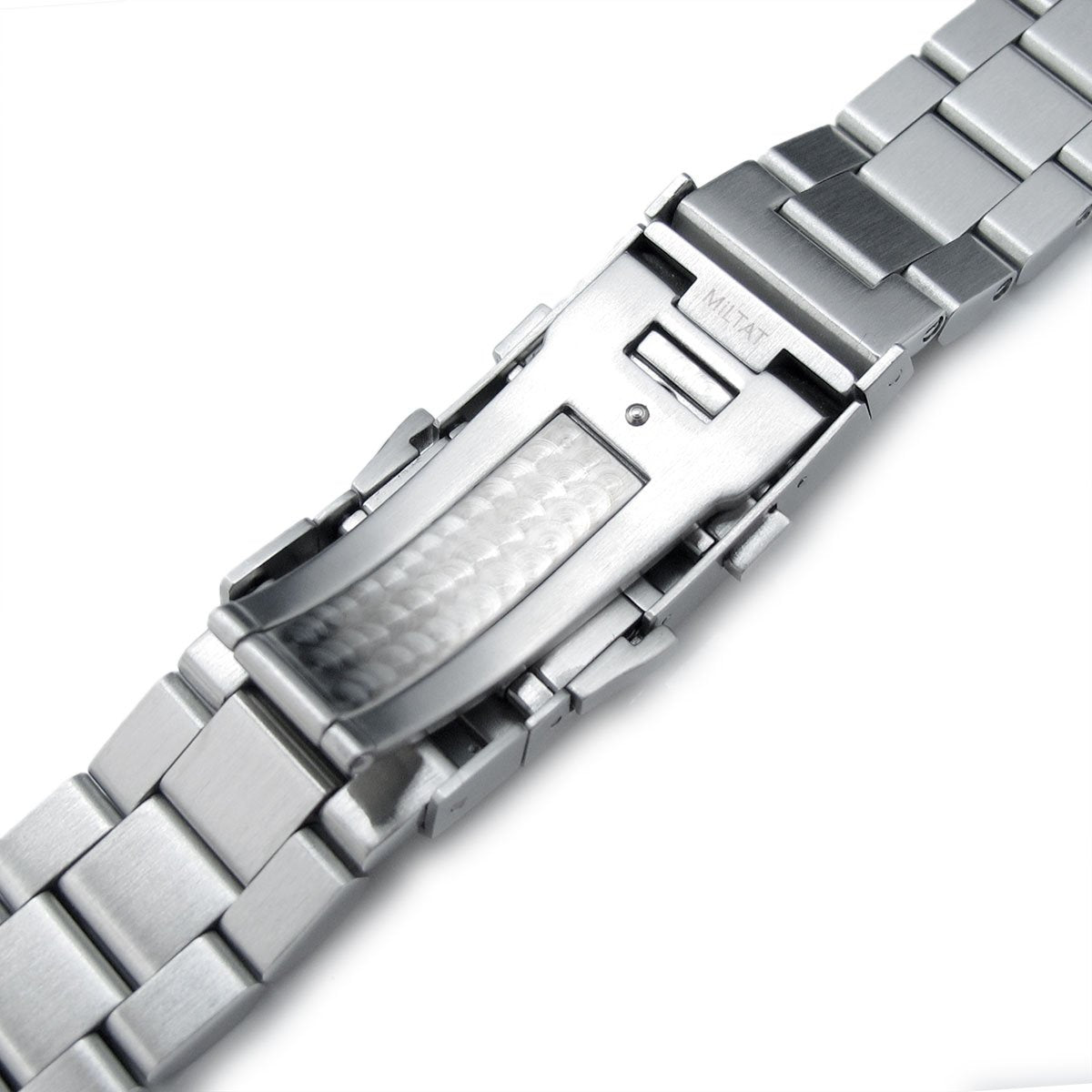 22mm Hexad 316L Stainless Steel Watch Band for Seiko Samurai SRPB51 Wetsuit Ratchet Buckle Strapcode Watch Bands