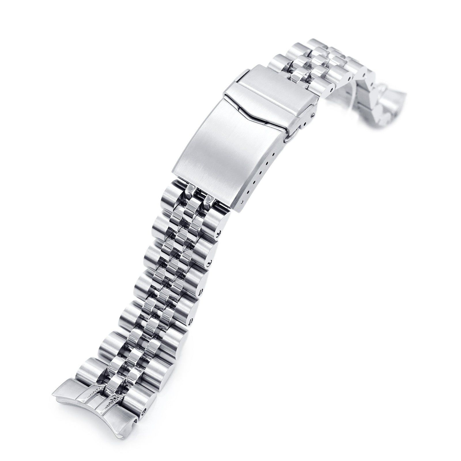 22mm Angus-J Louis 316L Stainless Steel Watch Bracelet for Orient Triton Brushed V-Clasp Strapcode Watch Bands