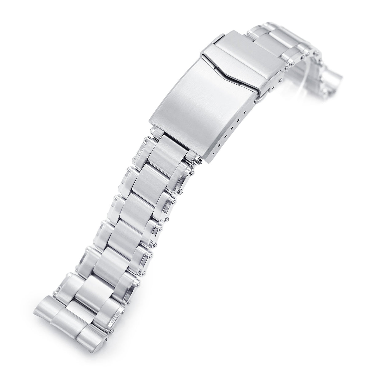 22mm Metabind 316L Stainless Steel Watch Bracelet for Seiko new Turtles SRP777 Brushed V-Clasp Strapcode Watch Bands