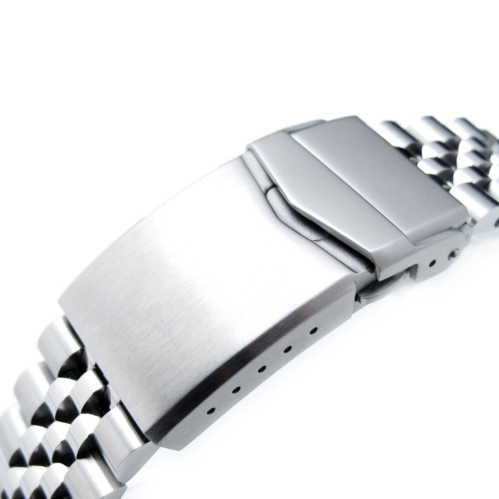 22mm Super-J Louis 316L Stainless Steel Watch Bracelet for Orient Kamasu Brushed V-Clasp Strapcode Watch Bands