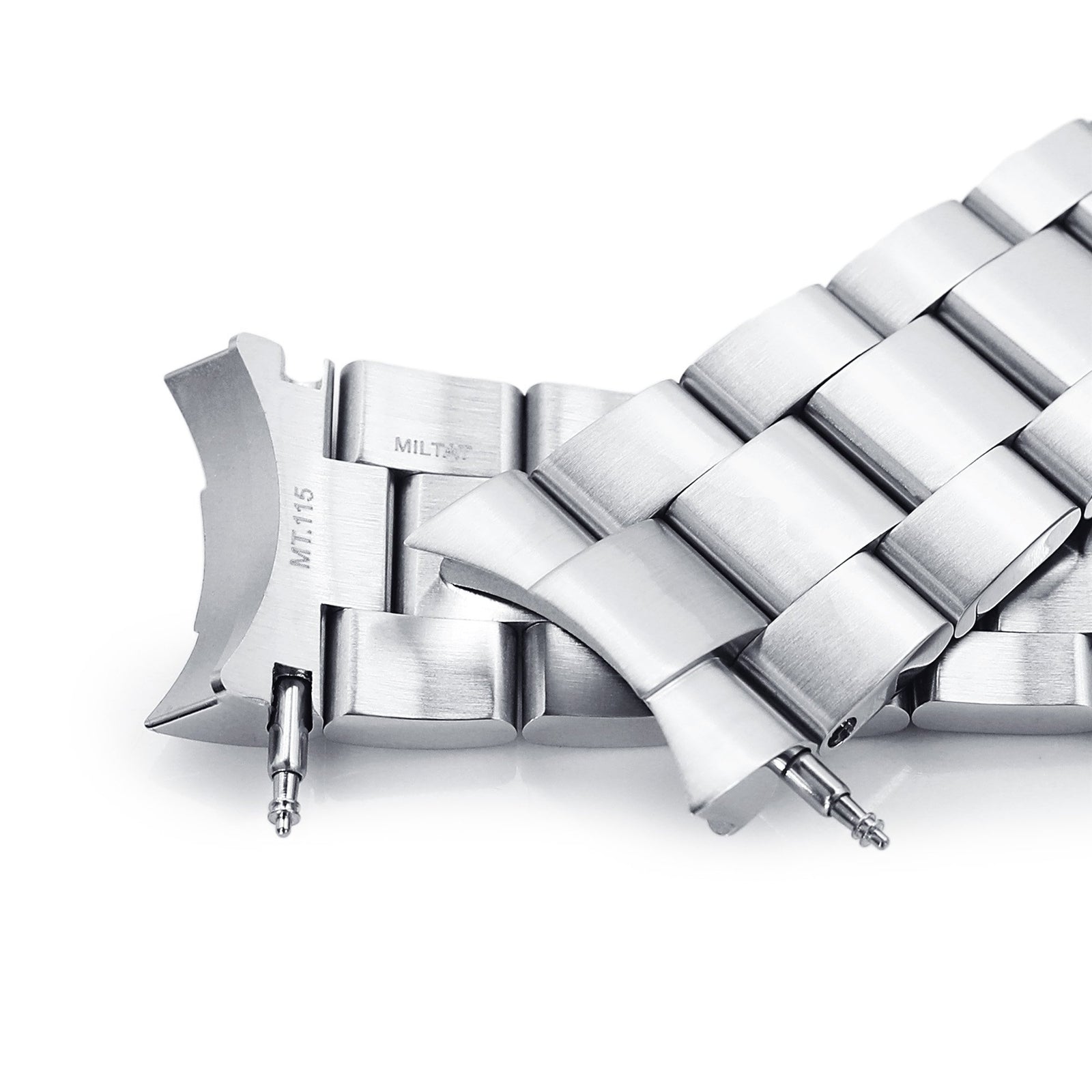 22mm Super-O Boyer 316L Stainless Steel Watch Bracelet for Orient Kamasu Brushed V-Clasp Strapcode Watch Bands