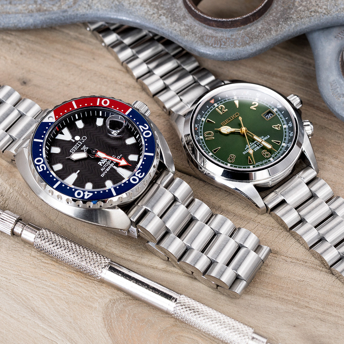 Endmill 20mm metal watch band by Strapcode