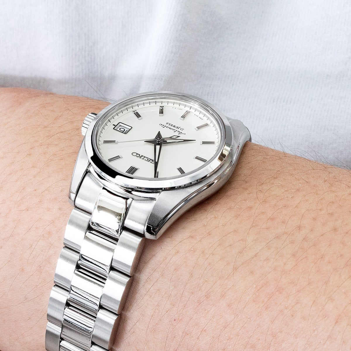 Seiko SARB035 Mechanical Automatic Ivory Dial Watch Strapcode Watch Bands