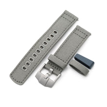 Khaki Green Quick Release Canvas Watch Strap 22mm or 20mm Strapcode Watch Bands