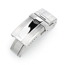 16mm 18mm or 20mm Solid 316L Stainless Steel Double Locks Turning Clasp Button Control Brushed & Polished center Strapcode Buckles
