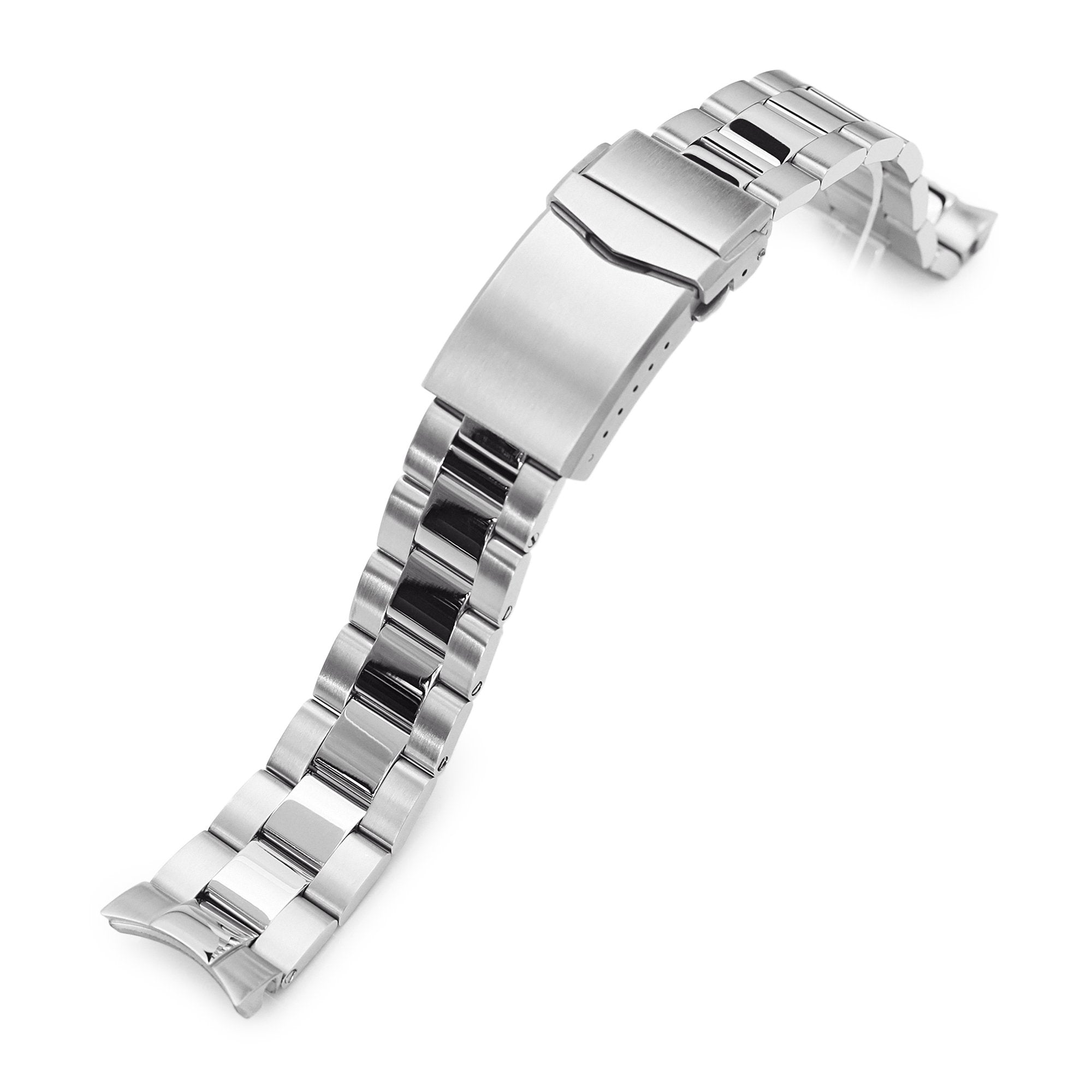 20mm Super-O Boyer 316L Stainless Steel Watch Band for Seiko SARB035, Brushed and Polished V-Clasp Strapcode Watch Bands