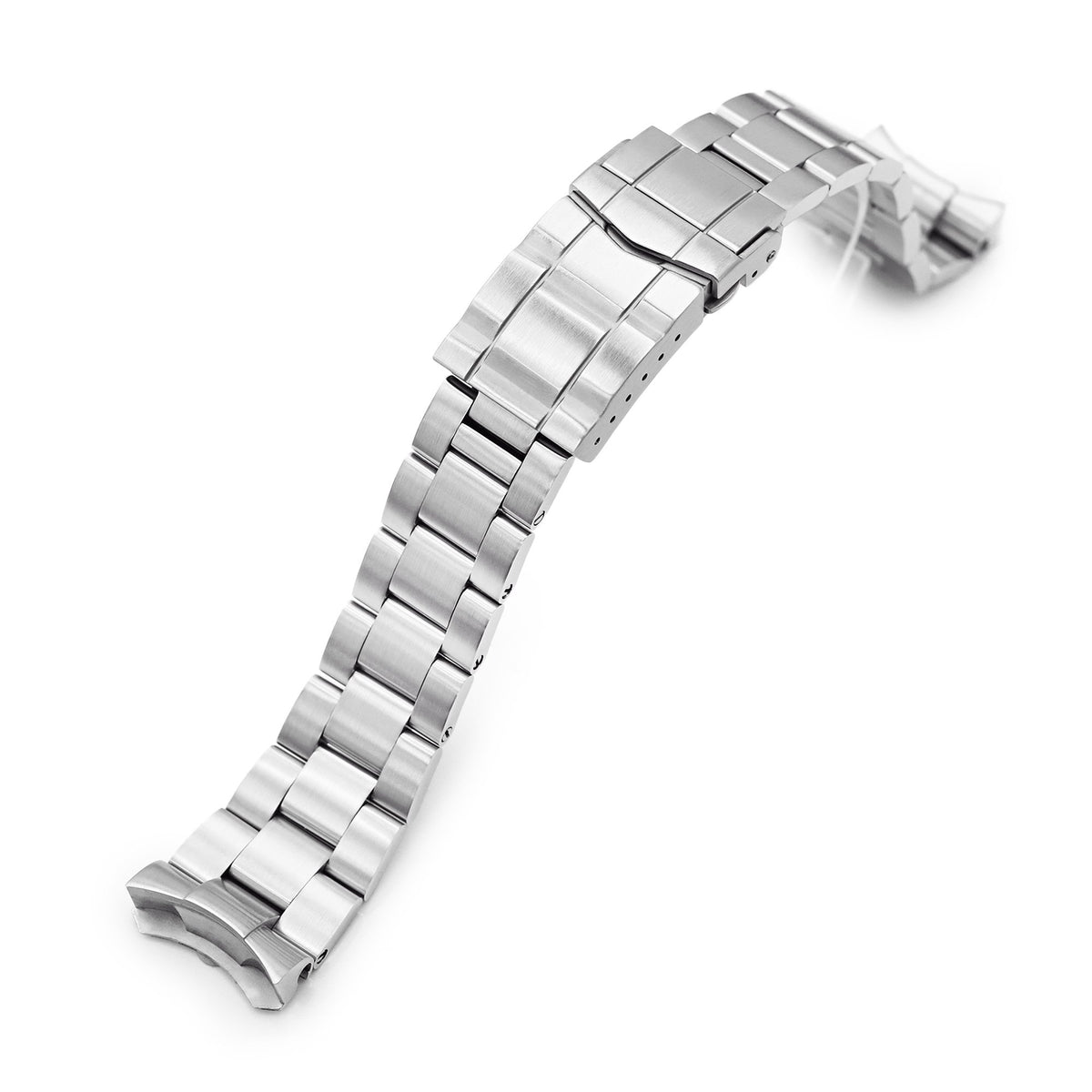 22mm Super-O Boyer 316L Stainless Steel Watch Band for Seiko 5, Brushed SUB Clasp Strapcode Watch Bands
