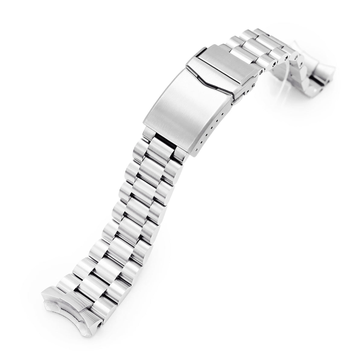 22mm Endmill Watch Band compatible with Seiko 5, 316L Stainless Steel Brushed V-Clasp Strapcode Watch Bands