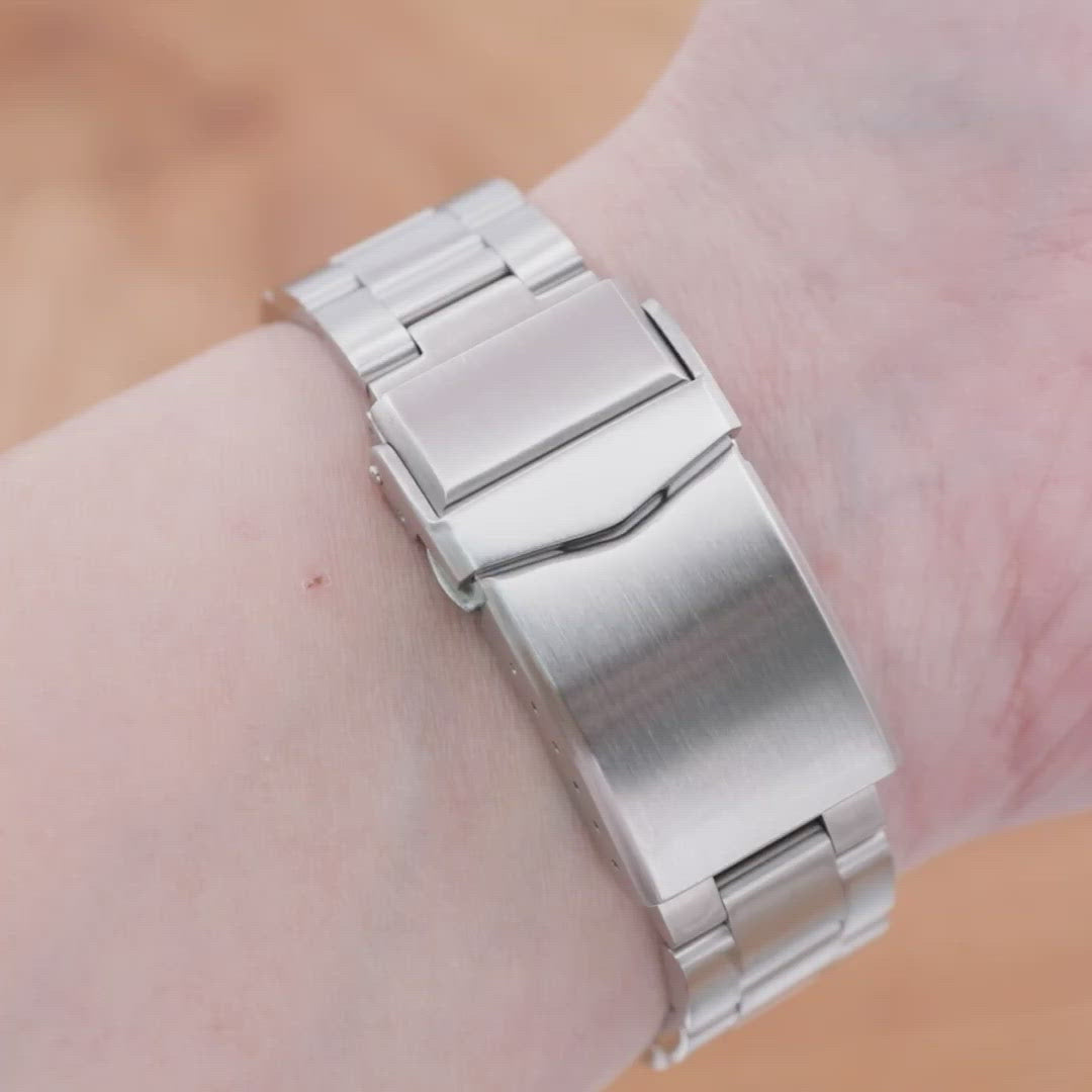 Bracelet montre Super-O Boyer 20mm pour Seiko 62MAS Reissue SBDC051 SBDC053 SBDC055, acier inoxydable brossé, boucle V Diver