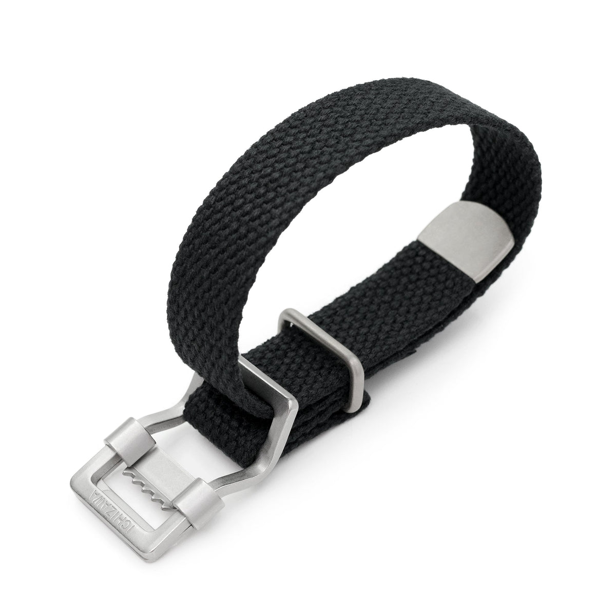 19mm Japanese Heavy Cotton Canvas Watch Strap, Black Strapcode watch bands