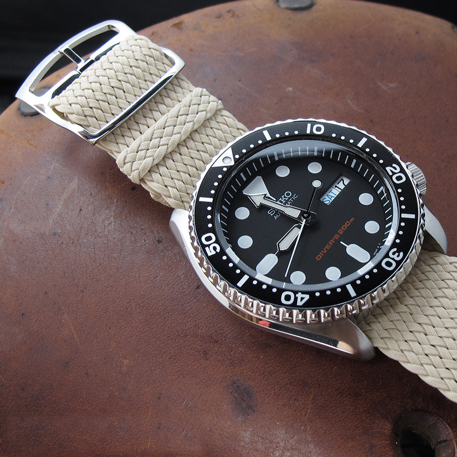 Seiko SKX007 Perlon watch strap by Strapcode