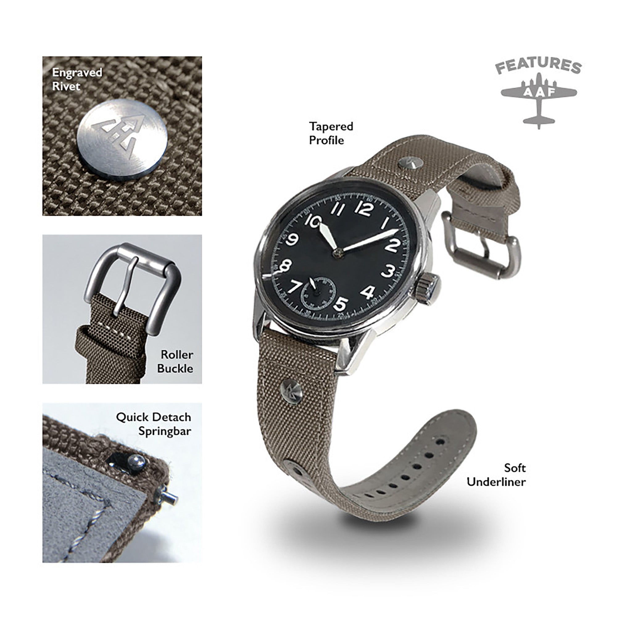 The AAF Earth-613 Strap by HAVESTON Straps, 20mm or 22mm