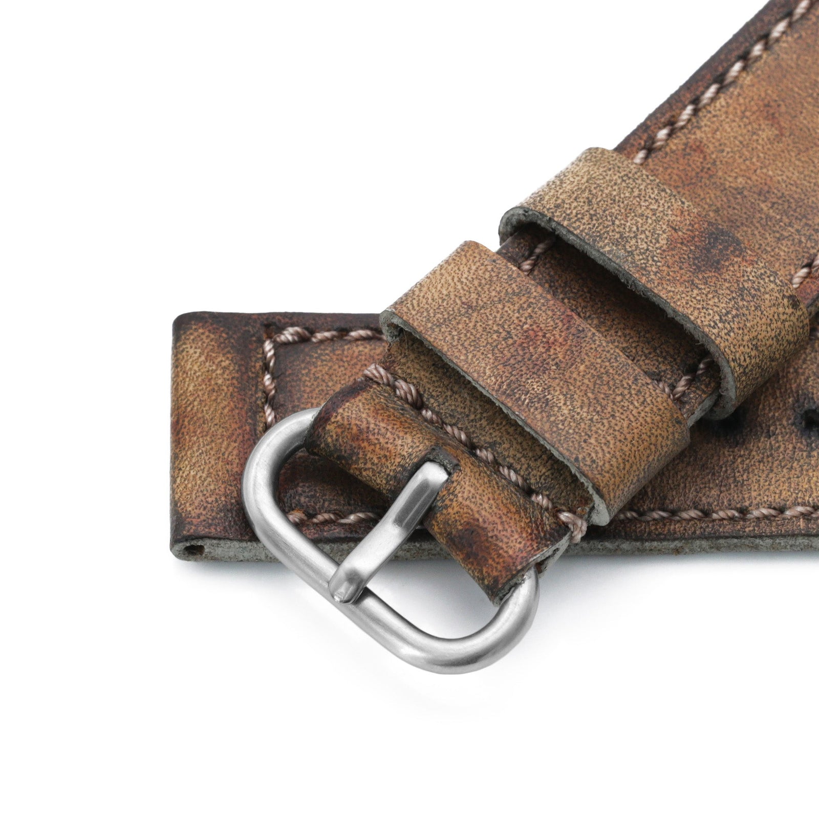 22mm Gunny X MT MISSION POSSIBLE 1 (MP1) Series Vintage Brown Leather Watch Strap Strapcode Watch Bands