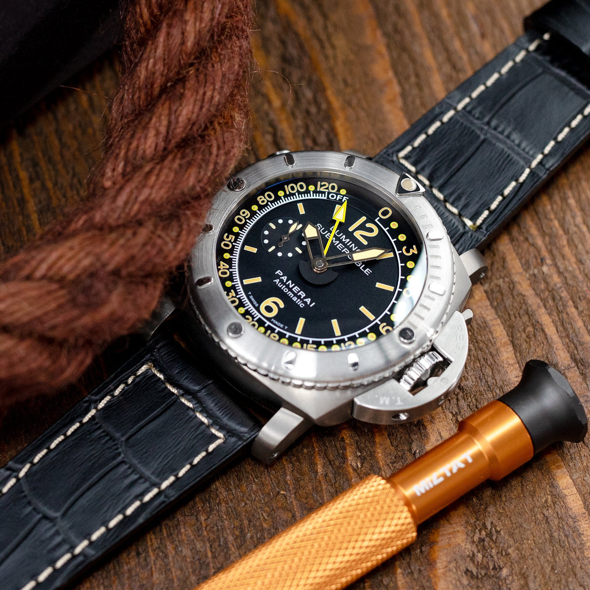 Panerai Submersible 1950 Depth Gauge PAM193 Strapcode watch bands