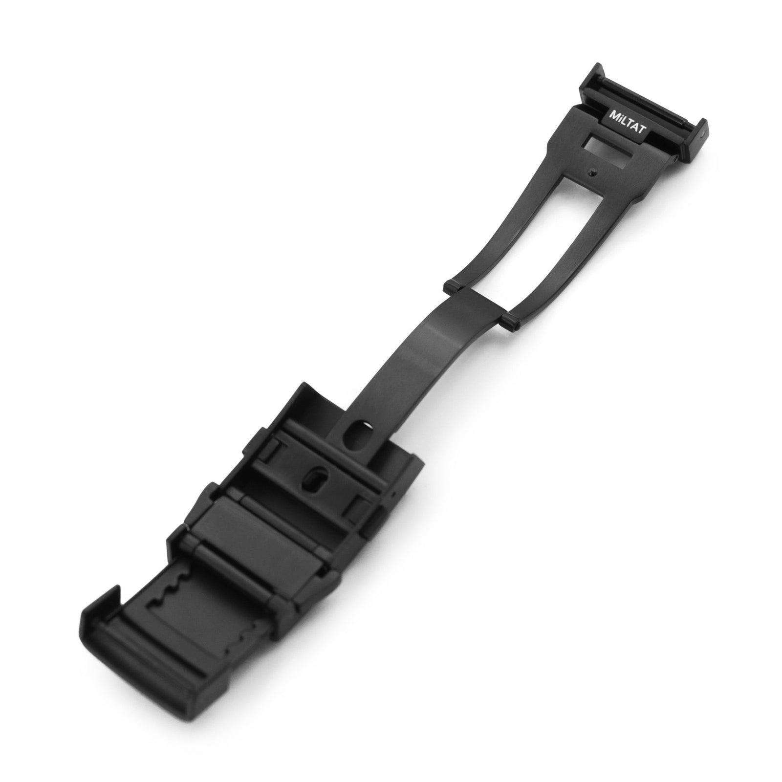 18mm 316L Stainless Steel Wetsuit Ratchet Buckle Button Control diver extension clasp, Diamond-like Carbon Strapcode Watch Bands