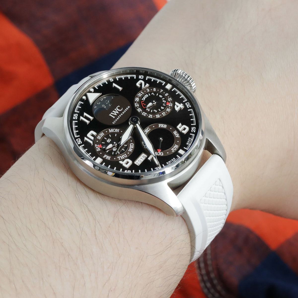 Crisscross Weißes FKM Schnellwechsel-Gummiband, 20mm oder 22mm