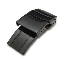 18mm Stainless Steel Diver Clasp Double Lock Button Diver Buckle, Diamond-like Carbon (DLC coating) Strapcode Watch Bands