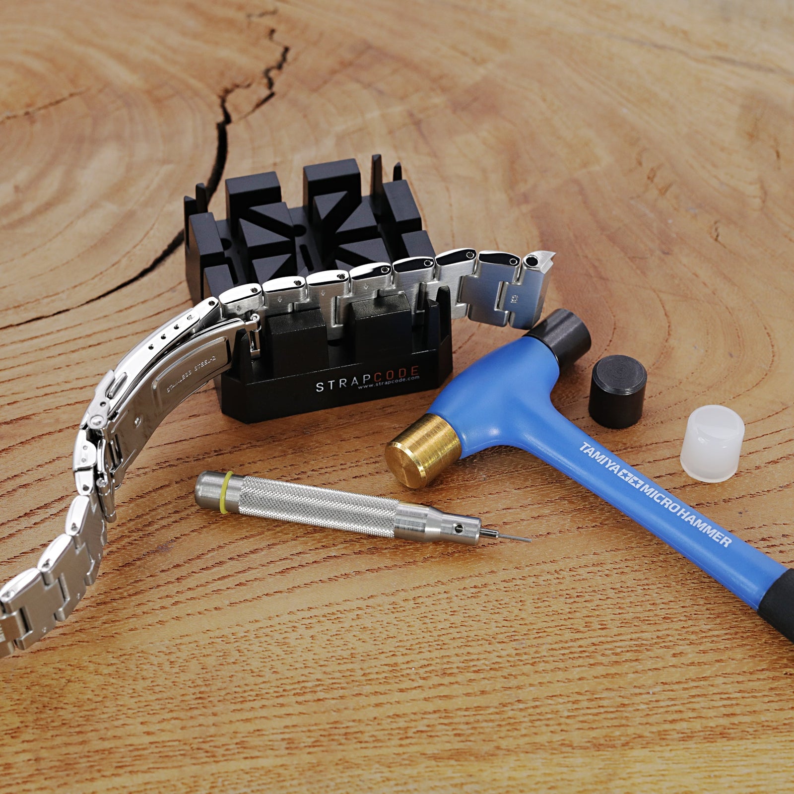 Micro Hammer For Removing Watch Band Pins (4 Replaceable Heads) Strapcode Watch Bands