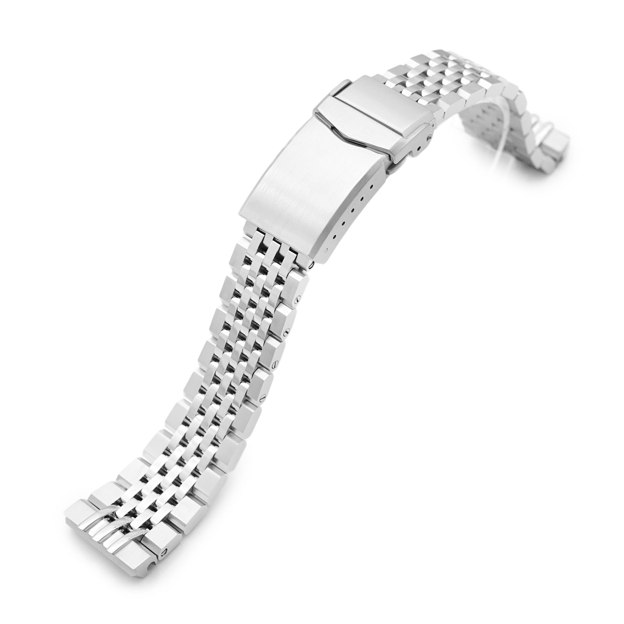 20mm Asteroid Watch Band for Seiko SPB143 63Mas 40.5mm, 316L Stainless Steel Brushed and Polished V-Clasp Strapcode Watch Bands