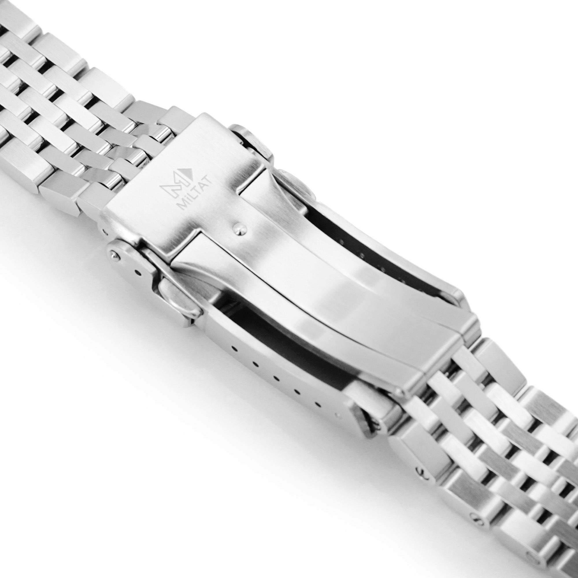 20mm Asteroid Watch Band for TUD BB58, 316L Stainless Steel Brushed and Polished V-Clasp Strapcode Watch Bands
