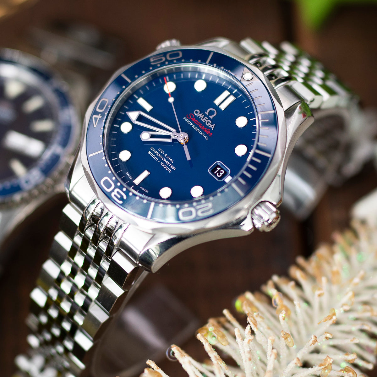 Bracelet Asteroid 20mm pour Omega Seamaster 41mm, acier inoxydable 316L brossé et poli, boucle V