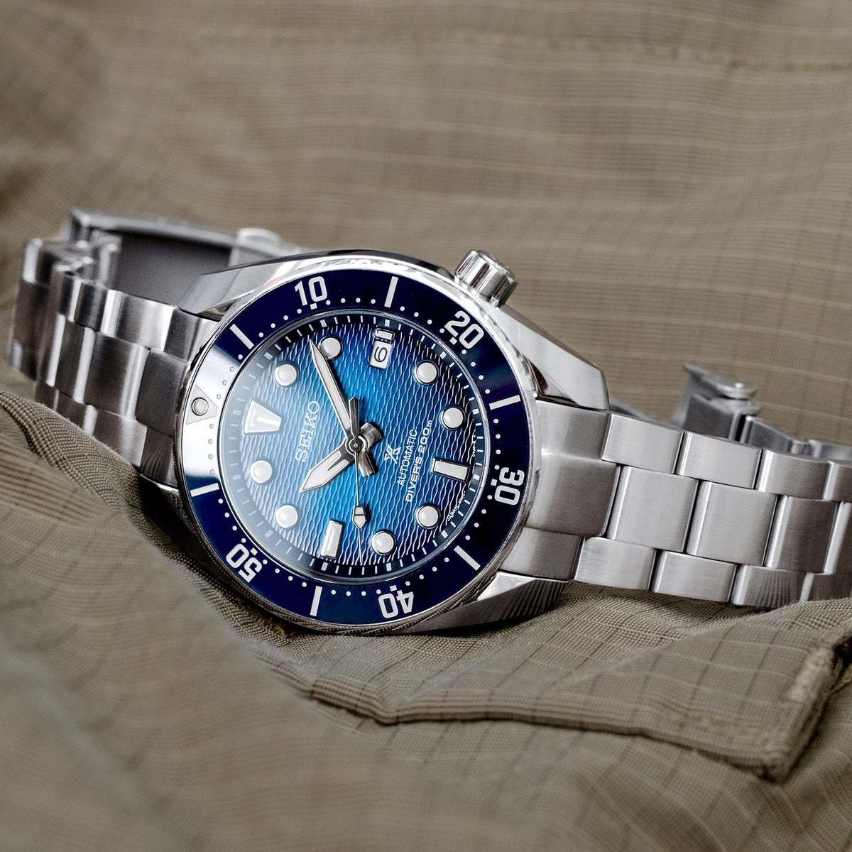 Bracelet montre Super-O Boyer 20mm pour Seiko Sumo SBDC001 SBDC031 SBDC081, acier inoxydable brossé, boucle V Diver