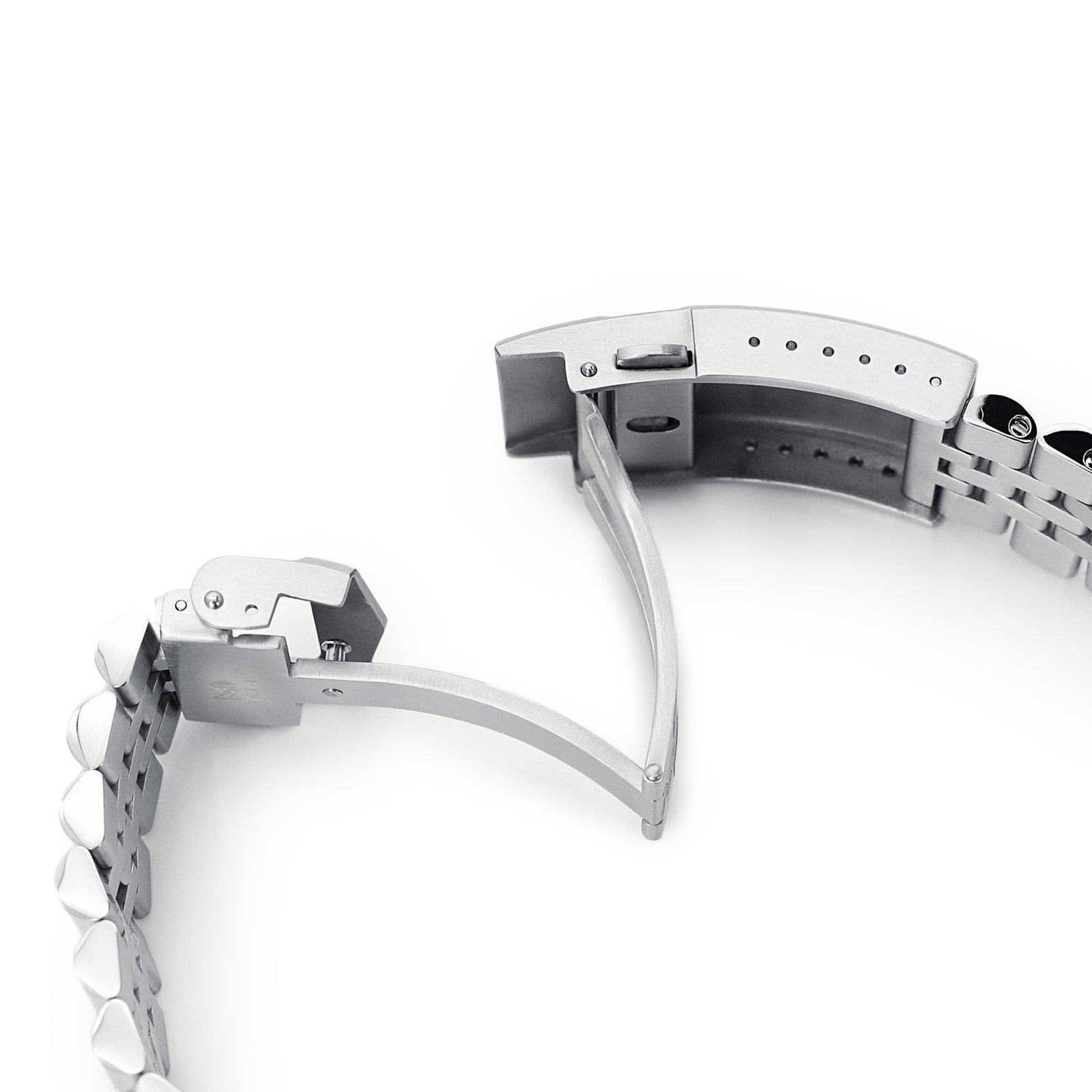 Bracelet Super-J Louis 20mm compatible avec Omega Seamaster 41mm, acier inoxydable 316L, boucle V brossée